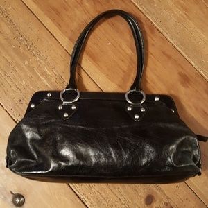 Hobo Black Shiny Leather Purse